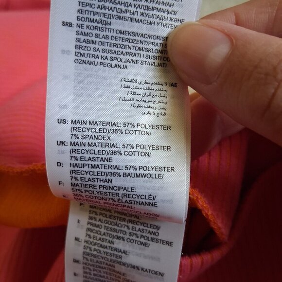 Adidas Women's Size XL Coral Orange Ribbed Athletic Stretch Biker Shorts - Picture 8 of 13